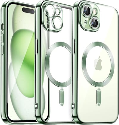 Hoesje Geschikt voor iPhone 15 Hoesje - Geschikt voor MagSafe - Arara siliconen Backcover - Groen