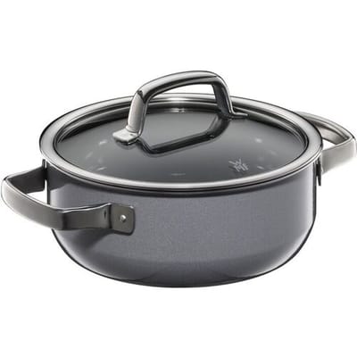 WMF Fusiontec Mineral - Braadpan - Ø 200mm - 2.4 liter - inclusief glazen deksel - Platina