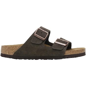Birkenstock - Arizona Suède Mocha Bruin Smal Voetbed - Maat 37