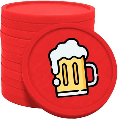 CombiCraft Biermunten / Consumptiemunten Rood - Ø29mm enkelzijdig bedrukt - 100 stuks