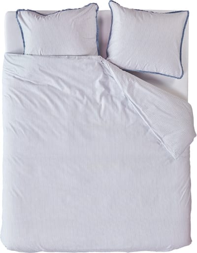 At Home by BeddingHouse Minimalist dekbedovertrek - Lits-Jumeaux - 240x200/220 - Blauw