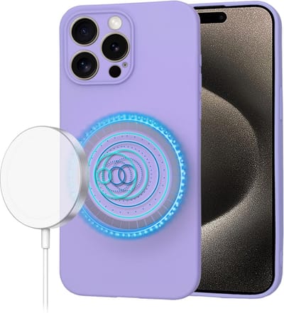 Hoesje geschikt voor Apple iPhone 15 Pro Max - Techsuit Soft Flex Silicone Back Cover - Geschikt voor MagSafe - Light Purple