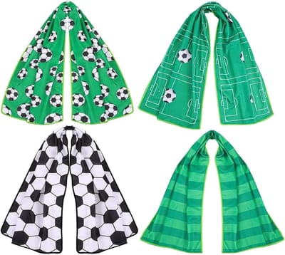 Sport Handdoeken - Zweetdoeken Set - Fitness en Sport - Snelle Koeltechnologie - 4 Stuks - Voetbaldesign
