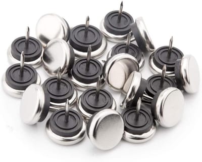 Meubel Glijders - Vloerbeschermers Stoelpoot - Meubels Verplaatsen - Spijker op Montage - 32 mm Rond - Zilver