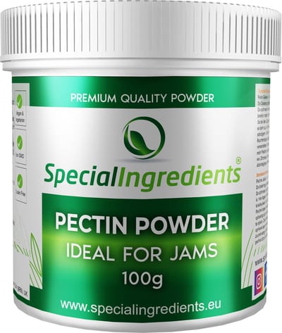 Pectine Poeder - 100 g - Natuurlijk Geleermiddel - Perfect voor Jam & Marmelade - Vegan Gelatinevervanger - Ideaal voor Fruitgom / Fruitsnoep - Moderne Gastronomie - Moleculair Koken - Hersluitbare Pot - Recycled Plastic