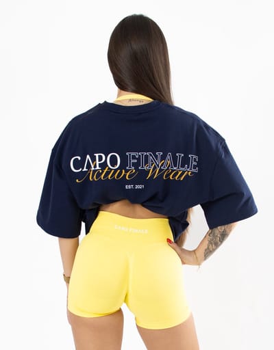 CF Oversized T-Shirt | CAPO FINALE - Woman T-shirt | S | Kleur Marineblauw | Sportkleding | Activewear | Gymkleding | Fitnesskleding | Sportoutfit | Fitness | Hardlopen | Crossfit | Yoga | Pilates | Krachttraining