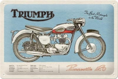 Wandbord - Triumph Bonneville