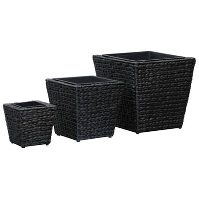 vidaXL - Plantenbakken - verhoogd - 3 - st - waterhyacint - zwart