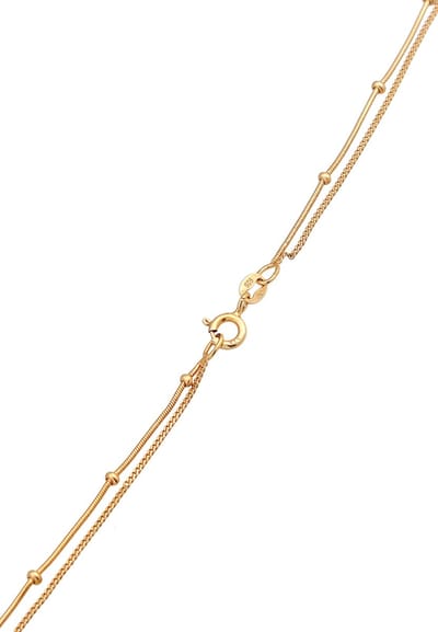 Elli - Halsketting - Dames Platen Hanger Basis 2-laags in 925 Sterling Zilver - Dames
