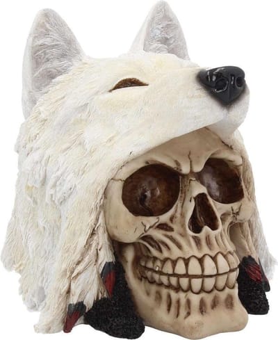 Nemesis Now - Night Wolf Beeld/figuur - Schedel - Multicolours
