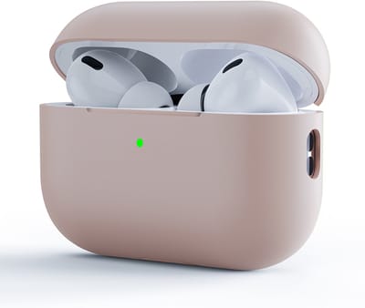 AirPods Pro 2 hoesje - vloeibaar siliconen hoesje - AirPods Pro 2 hoesje (2022), vloeibaar siliconen hoesje voor AirPods Pro 2 (2022), Hybrid Skin siliconen hoesje met zichtbare LED-verlichting aan de voorkant