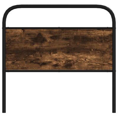 vidaXL Vervangend hoofdbord 107 cm staal en bewerkt hout gerookt eikenkleurig