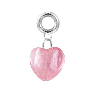 Quiges - 925 - Zilveren - Bedels -Sterling zilver - Beads - Hartje Kraal Charm - Geschikt – voor - alle bekende merken - Armband Z133