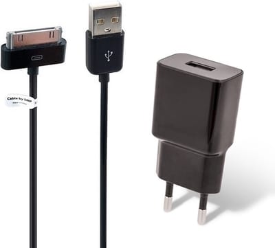 OneOne 2A lader + 2,2m kabel. Universele oplader adapter en niet origineel snoer past op Apple iPhone 3G, 3Gs, iPhone 4, 4s, iPad 1, iPad 2, iPad 3, iPod Classic, iPod Mini, iPod Nano 1, 2, 3, 4, 5, 6, iPod Touch 1, 2, 3, 4