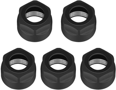 Allecto - ER16A Spantang Set - 5 Stuks - Voor Frezen en Draaibank - Capaciteit 16 Millimeter - Zeshoekige Moer Type M19 - Duurzaam en Betrouwbaar