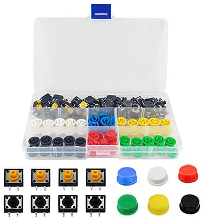 Tactiele Drukknop Schakelaar - 4-pins Momentcontact - 120 Stuks Assortiment
