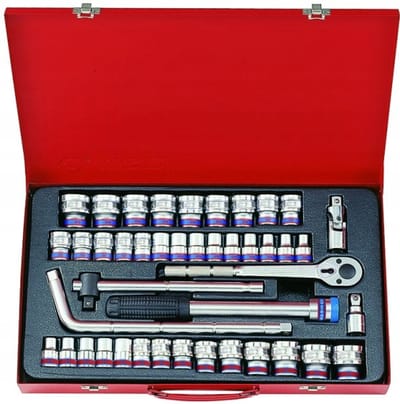 King Tony Doppelte Steckschlüssel-Satz 1/2" 43-teilig metrisch & Zoll