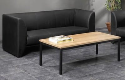 Salontafel 120x60x45cm bladkleur Robson Eiken framekleur Aluminium (RAL9006)