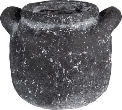 Bloempot voor Binnen – Grijs – Rustieke Pot – 17x15x13 cm – Steen