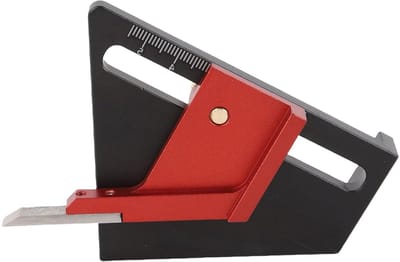 Houtbewerking Liniaal - Middenlijn Kraspen Meetinstrument - Precisie Meten - CNC Bewerkte Legering - 14 x 13 x 3 cm