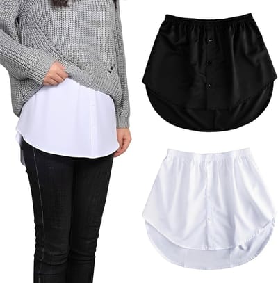 Elegante Blouse en Blouserok Set voor Vrouwen - Perfect voor Lente en Zomer, Maat M, Mini Onderrok in Wit en Zwart