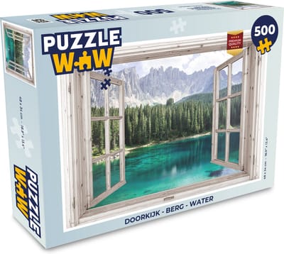 Puzzel Doorkijk - Berg - Water - Legpuzzel - Puzzel 500 stukjes