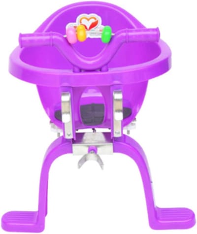 Kinderfietszitje Vooraan - Stadsfiets Zitje - Samen Fietsen - Veiligheidsgordel Inclusief - Max 30kg - Blauw