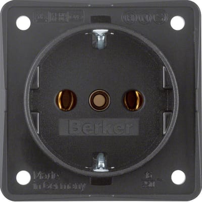 Hager Berker Integro Wandstopcontact (WCD schakelmateriaal) (Europese Stekkerdoos) - 941852505