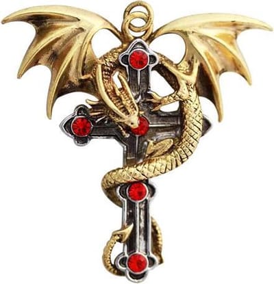 Carpe Noctum Crux Dragana hanger by Anne Stokes