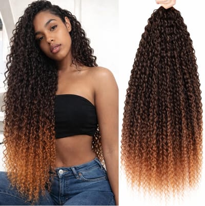 Dailygoods- Haarverlenging Natuurlijke Look - Haakvlecht - Crochet Haar Extensions - 600 g - 5 Stuks - Satijnen Muts Inbegrepen - Haarextensions