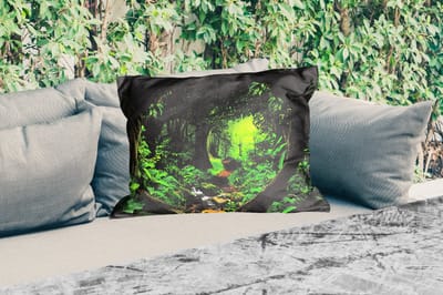 Buitenkussens - Jungle - Groen - Natuur - Tropisch - Planten - 60x40 cm - Weerbestendig