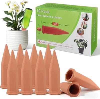 MONTKIARA Bewateringspennen Set van 10 – Automatisch Bewateren – 7-10 Dagen per Liter – Voor Binnen & Buiten – Vakantiebewatering – Druppelsysteem