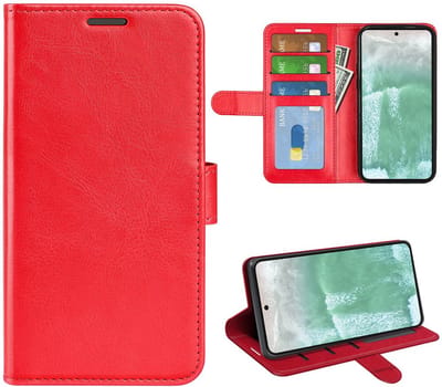 MobyDefend Hoesje - Geschikt voor Oppo Reno 11F - Wallet Book Case (Sluiting Achterkant) - Rood