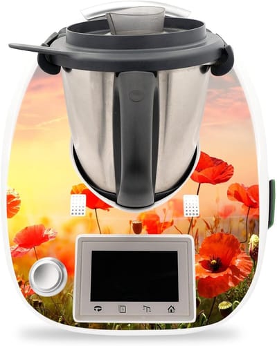 Keukenmachine Stickers - Decoratieve Folie - Keuken Decoratie - Precisie Pasvorm - 0.2mm Dikte - Klaprozen Roze