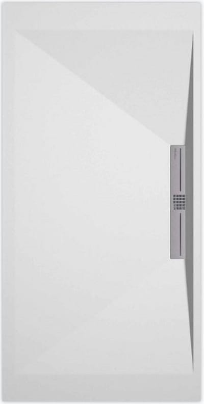 Sanifun douchebak Stone Side White Smooth 900 x 800 S