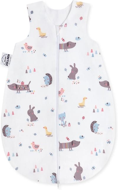 Jersey Slaapzak voor 7-9 maanden - Multicolor Crazy Animals - Maat 74