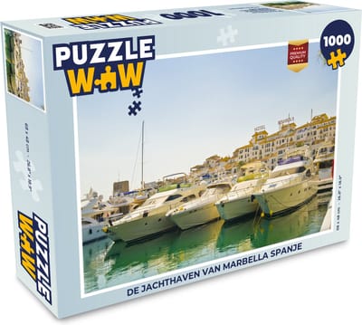 Puzzel De Jachthaven van Marbella Spanje - Legpuzzel - Puzzel 1000 stukjes volwassenen