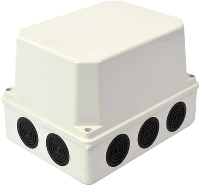 Installatiebehuizing - Verdeeldoos Aftakdoos - Stroom Verdelen - 10 Membraaningangen - 190x145x135 mm - Grijs