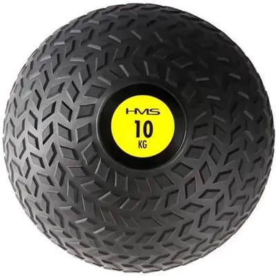 HMS PST Serie - Fitnessbal - 10 kg - Slam Ball - Zwart/Geel
