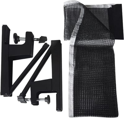 Tafeltennis Net - Netpaal Set - Sport Training - Verstelbare Klem - 1.5 Meter - Zwart