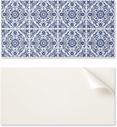 Decoratief zelfklevend vinylpaneel 100x50 cm met bloemenpatroon en ornamenten
