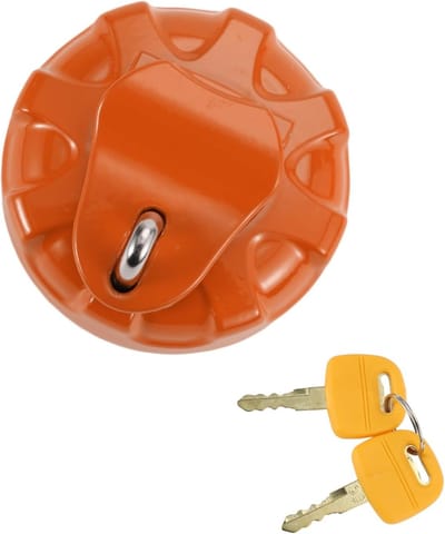 Vergrendelbare Benzinedop voor Graafmachines - Brandstoftankdop met 2 Sleutels in Zilver, Rood, Oranje en Geel voor Betrouwbare Brandstofbeveiliging