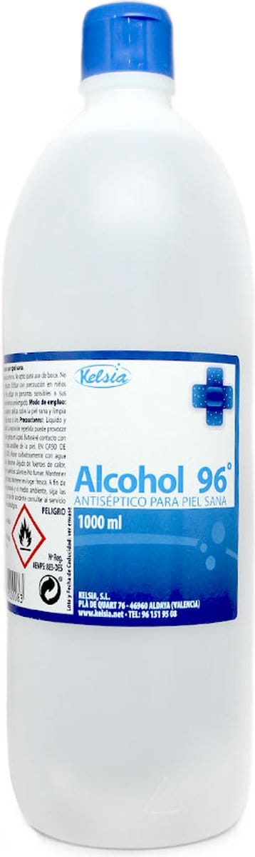9 LITER Alcohol 96% 9 Flessen van 1 Liter Ideaal voor Desinfectie en Schoonmaak Niet voor Consumptie Laagste Prijs!