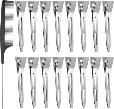 Dailygoods - 50 stuks Pin Curl Clipsset, Krokodil Sectioning Haar Clips voor Styling, 5,5 cm Duckbill Haar Sectioning Clips voor Vrouwen Mannen, HHair Accessoires, met 1 Zwarte Styling Kam