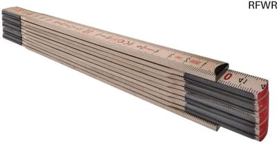 RFWR® Duimstok 2 m met Metrische Schaal en Natuurlijke Kleuren