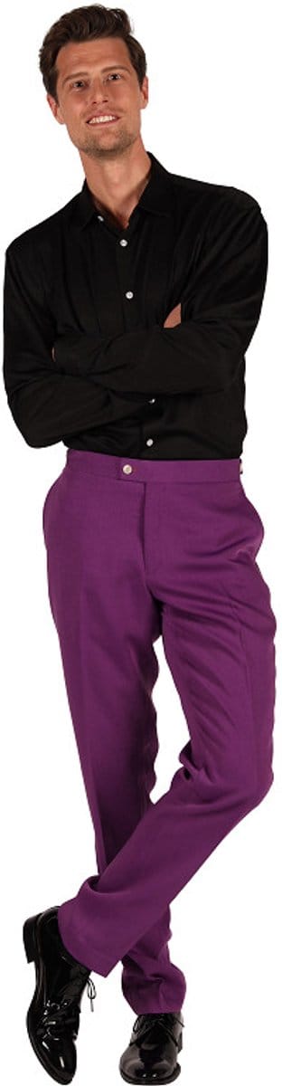 Thetru Broek Heren Paars - Classic Style Pantalon - Carnavalskleding & Verkleedkleren - Mannen - Maat S