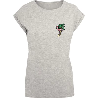 T-shirt dames Mister Tee Flamingo Extended Shoulder