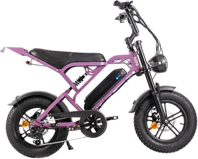 QMWheel V20 Mini Fatbike - 468Wh - paars - elektrische fatbike
