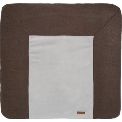 Baby's Only Gebreide baby aankleedkussenhoes - Waskussenhoes - Overtrek verzorgingskussen Classic - Cacao - 75x85 cm