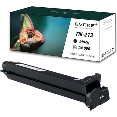 Evoke Compatibele Toner voor Konica Minolta Tn-213K Tn213K Tn-213 Tn213 A0D7152 Zwart 24000 Pagina's Minolta Bizhub C203 C253 C353